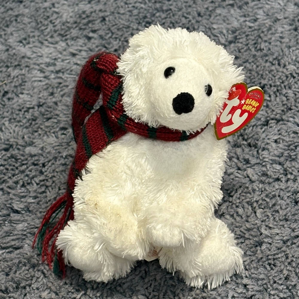NWT Ty vintage polar bear original beanie baby named Frostiness